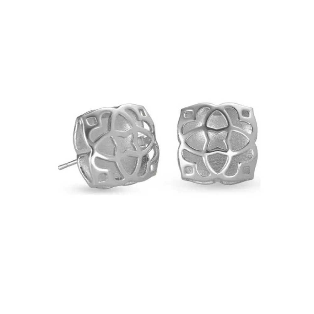 BNWT & SALE 100% Authentic Kendra Scott Silver Tima Stud Earrings w/KS dust-bag